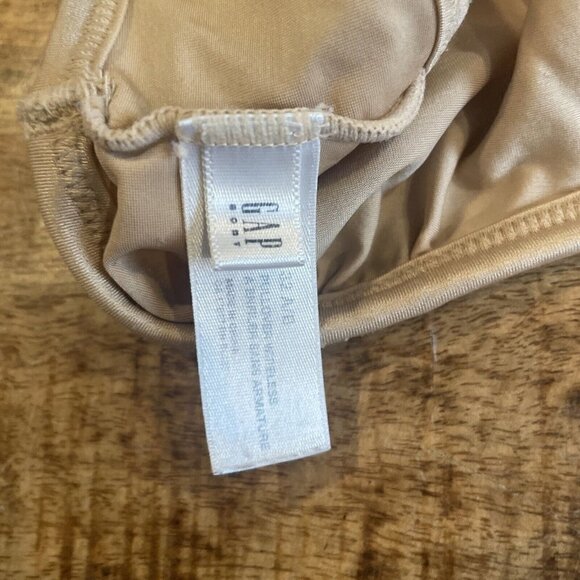 GAP  Body Bra Women Bralette Small 32A/B Triangle Bra Beige Pullover Wireless - Picture 4 of 6